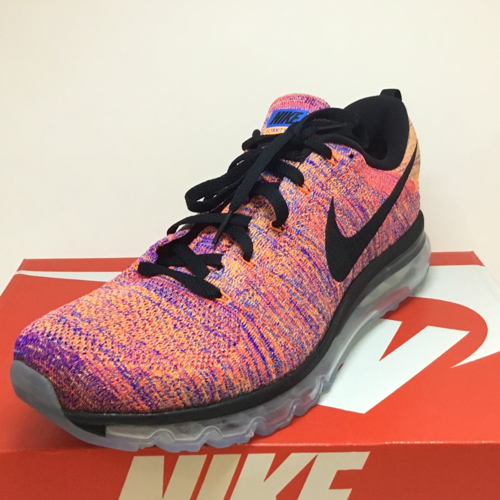 Nike Flyknit Air Max Blue/Cncrd-Crimson-Black - Picture 7 of 8
